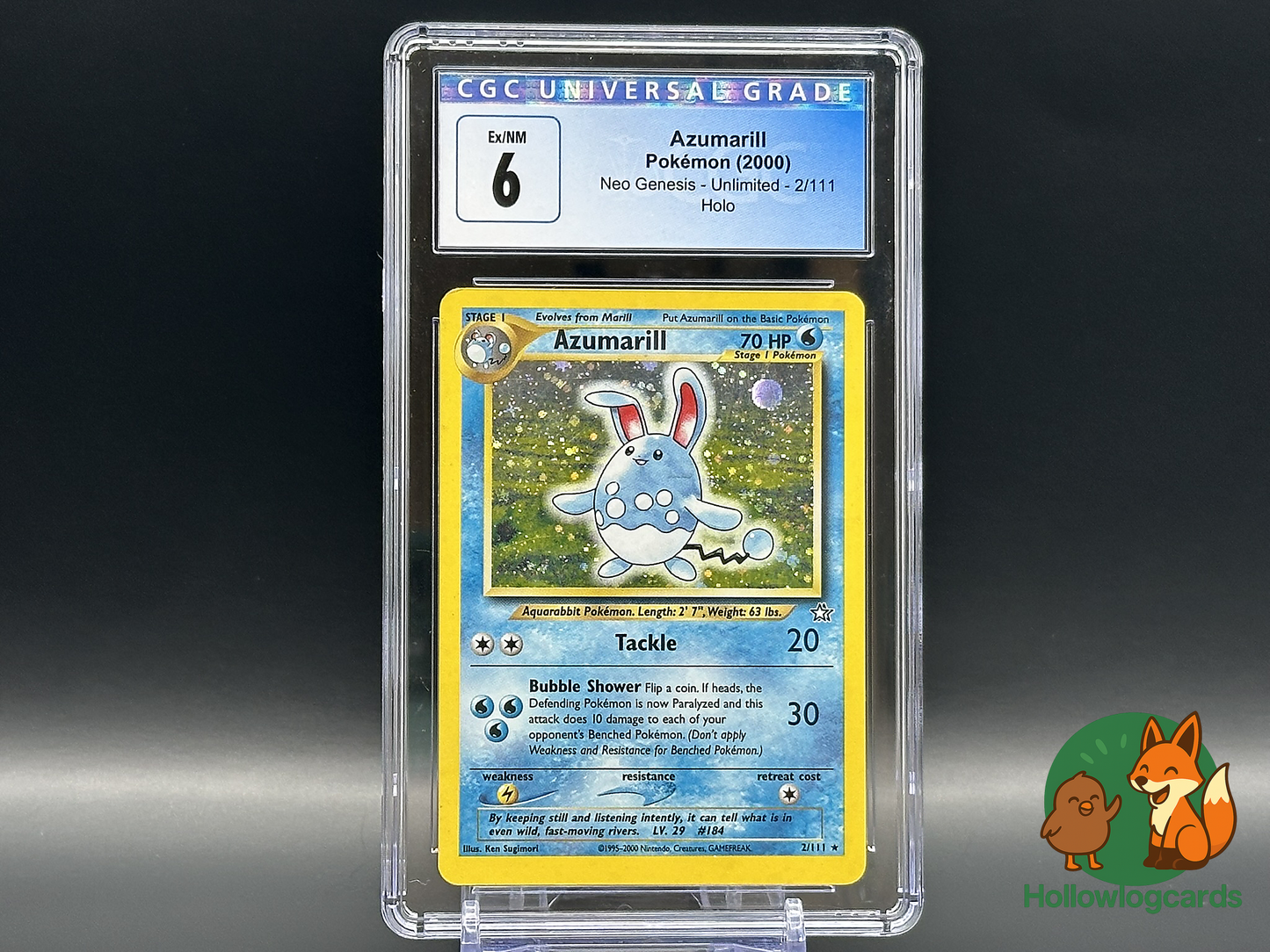 Graded Azumarill - Neo Genesis 2/111 - Sugimori - CGC 6