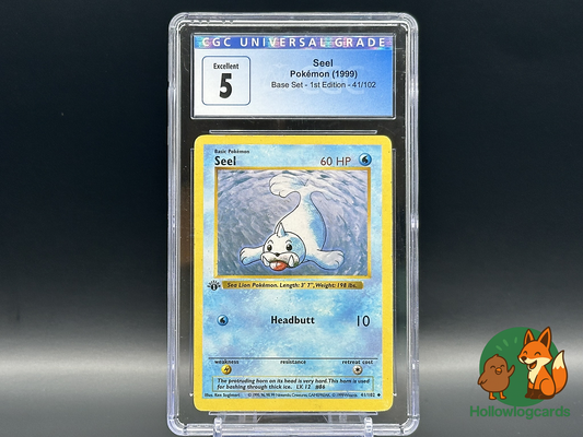 Graded 1st Edition - Seel - Base Set 41/102 - WOTC - CGC 5 - Sugimori