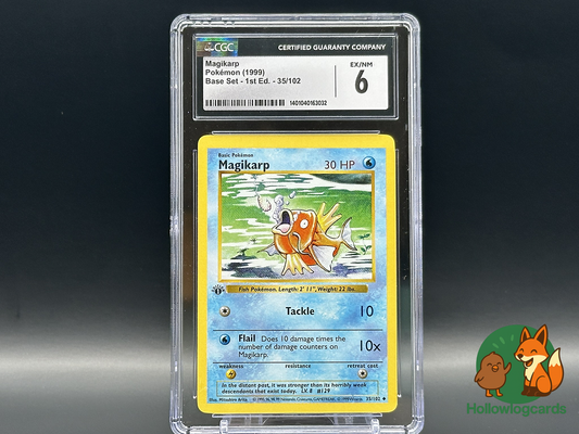Graded 1st Edition - Magikarp - Base Set 35/102 - WOTC - CGC 6 - Arita