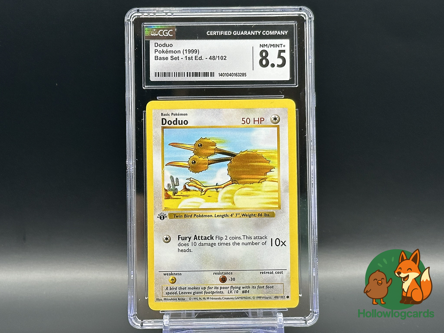 Graded 1st Edition - Doduo - Base Set 48/102 - WOTC - CGC 8.5 - Arita