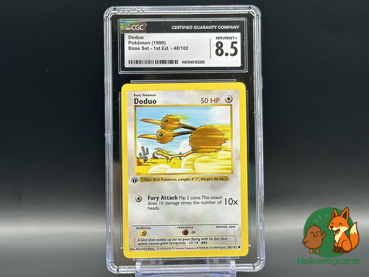 Graded 1st Edition - Doduo - Base Set 48/102 - WOTC - CGC 8.5 - Arita