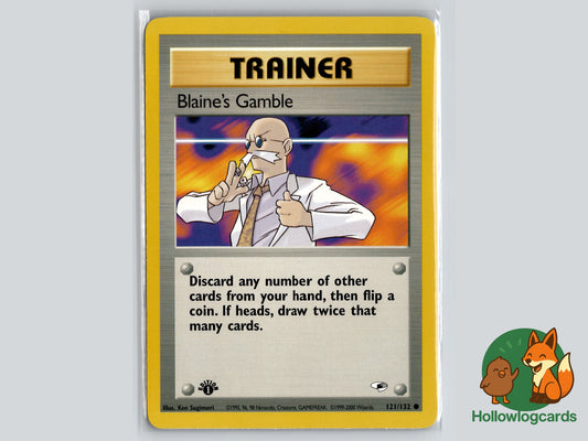 1st Edition - Blaines Gamble - Gym Heroes [82/132] - 2000 WOTC - Nishida
