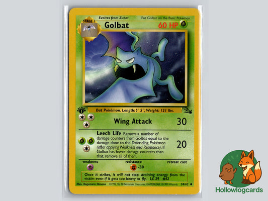 1st Edition - Golbat - Fossil [34/62] - WOTC - Himeno