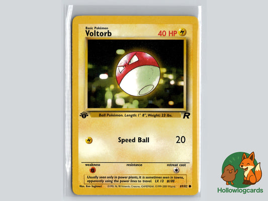 1st Edition Voltorb (69/82) - Team Rocket - WOTC