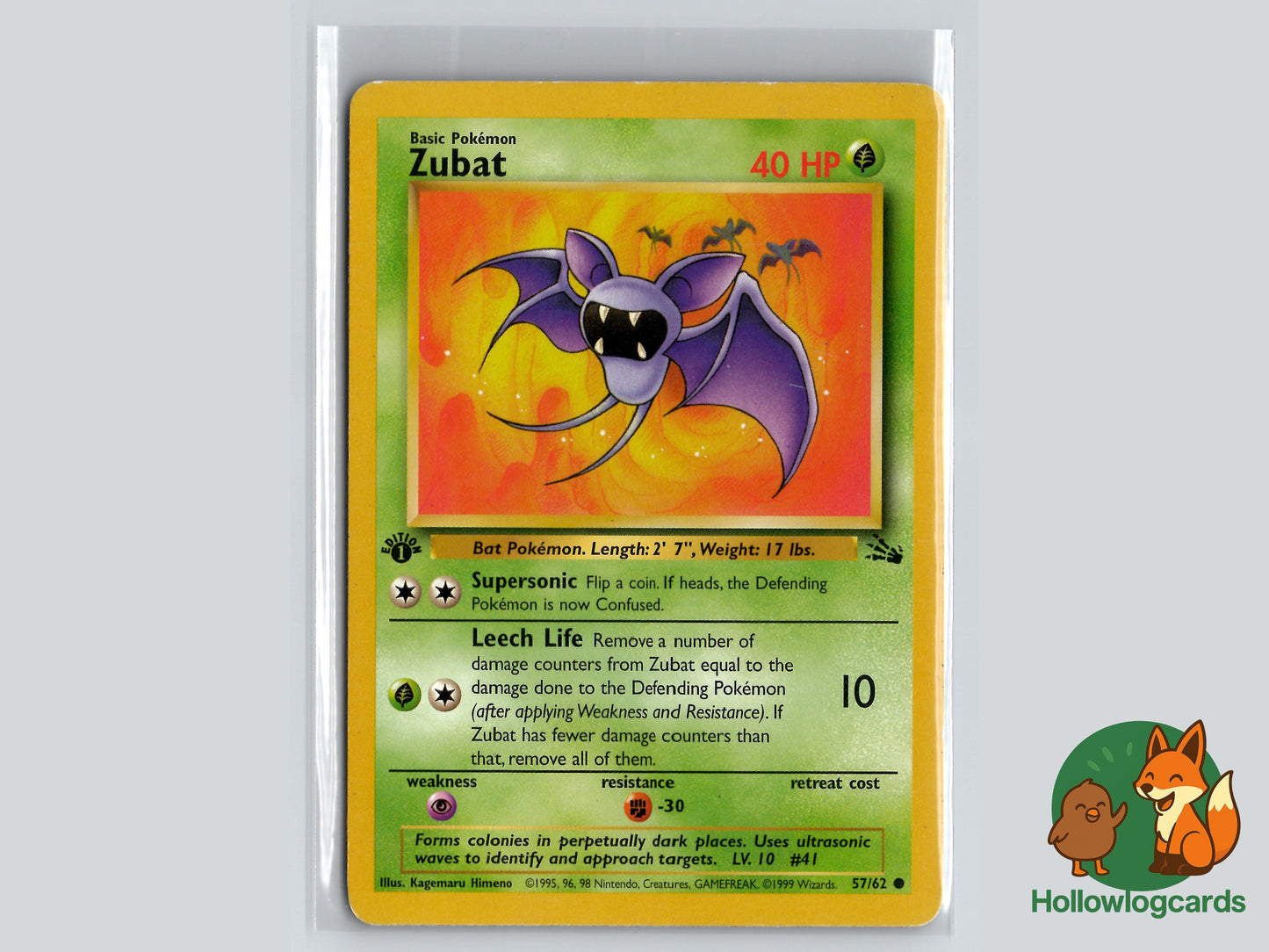 1st Edition - Zubat - Fossil [57/62] - WOTC - Himeno