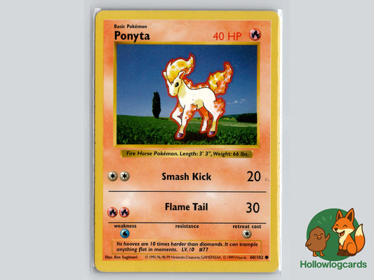 Ponyta - (Shadowless) Base Set [60/102] - 1999 WOTC - Sugimori