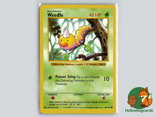 Weedle - Base set (Shadowless ) 69/102 - WOTC