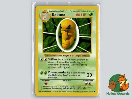 Kakuna - Base Set (Shadowless) 33/102 -WOTC