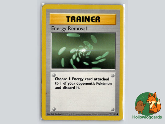 Energy Removal (Shadowless) Base Set 92/102 - WOTC