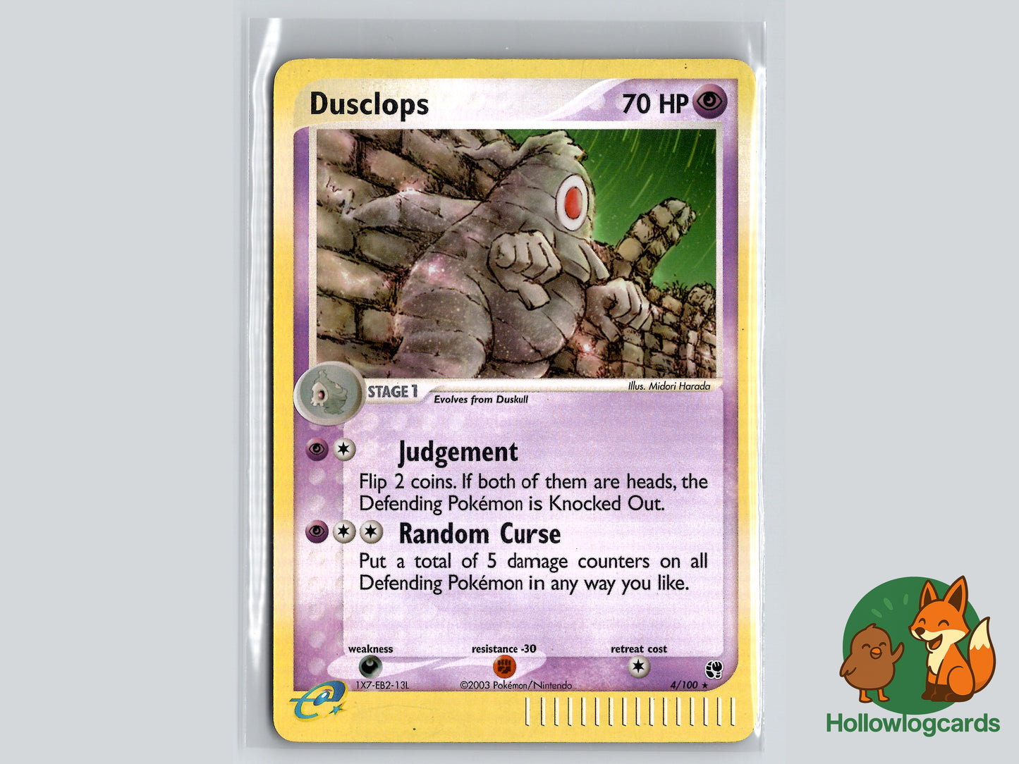 Dusclops (4/100) - Sandstorm - Rare Holo Reverse Holo - MidEra - e-Reader