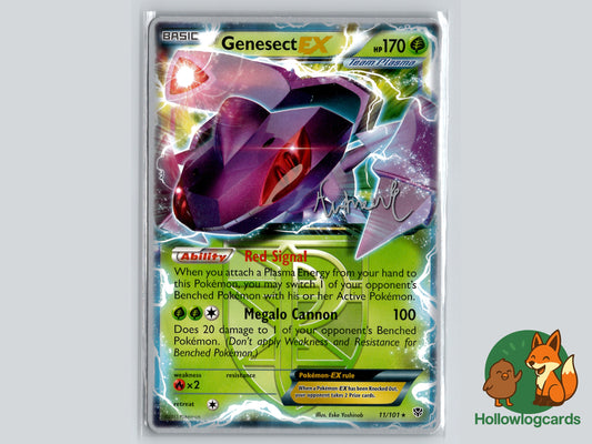 Genesect EX (11/101) - Plasma Blast - Rare Non-Holo Black and White - MidEra
