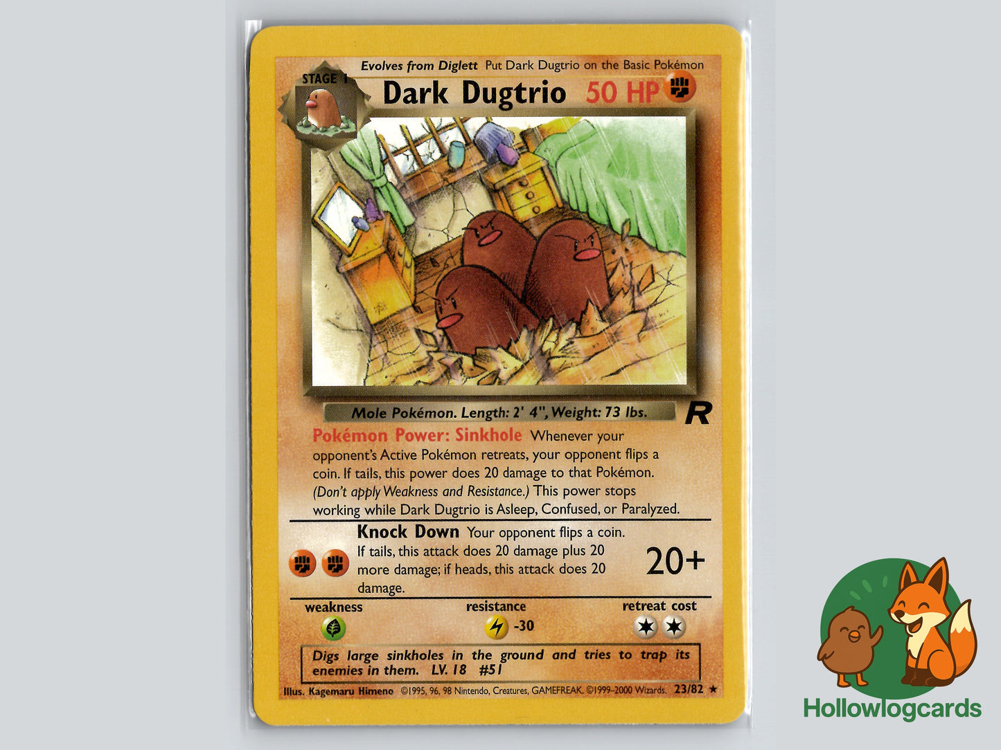 Dark Dugtrio (23/82) - Team Rocket - Rare - WOTC Himeno