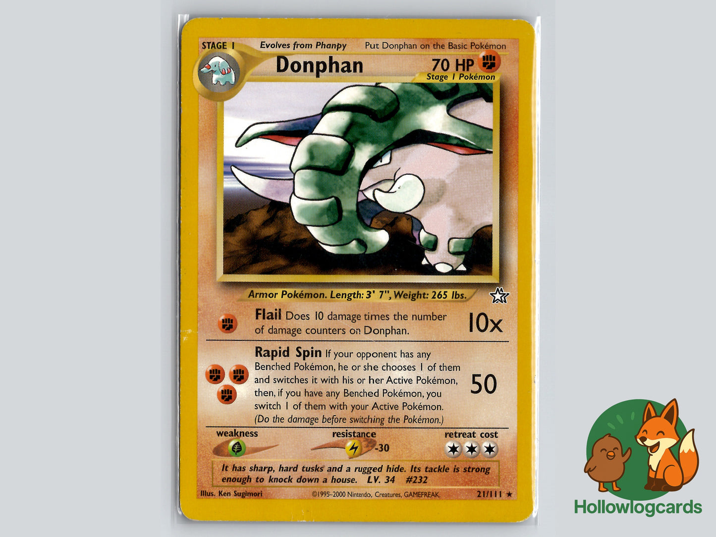 Donphan 21/111 - Neo Genesis - Rare - MP - WOTC