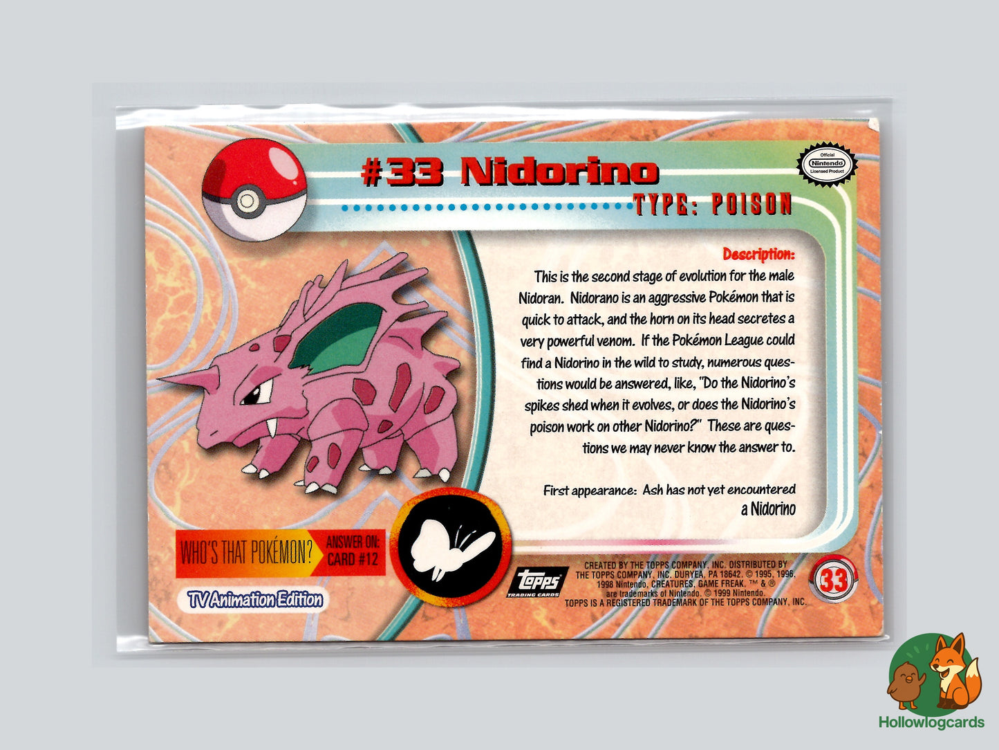Nidorino - #33 - Topps