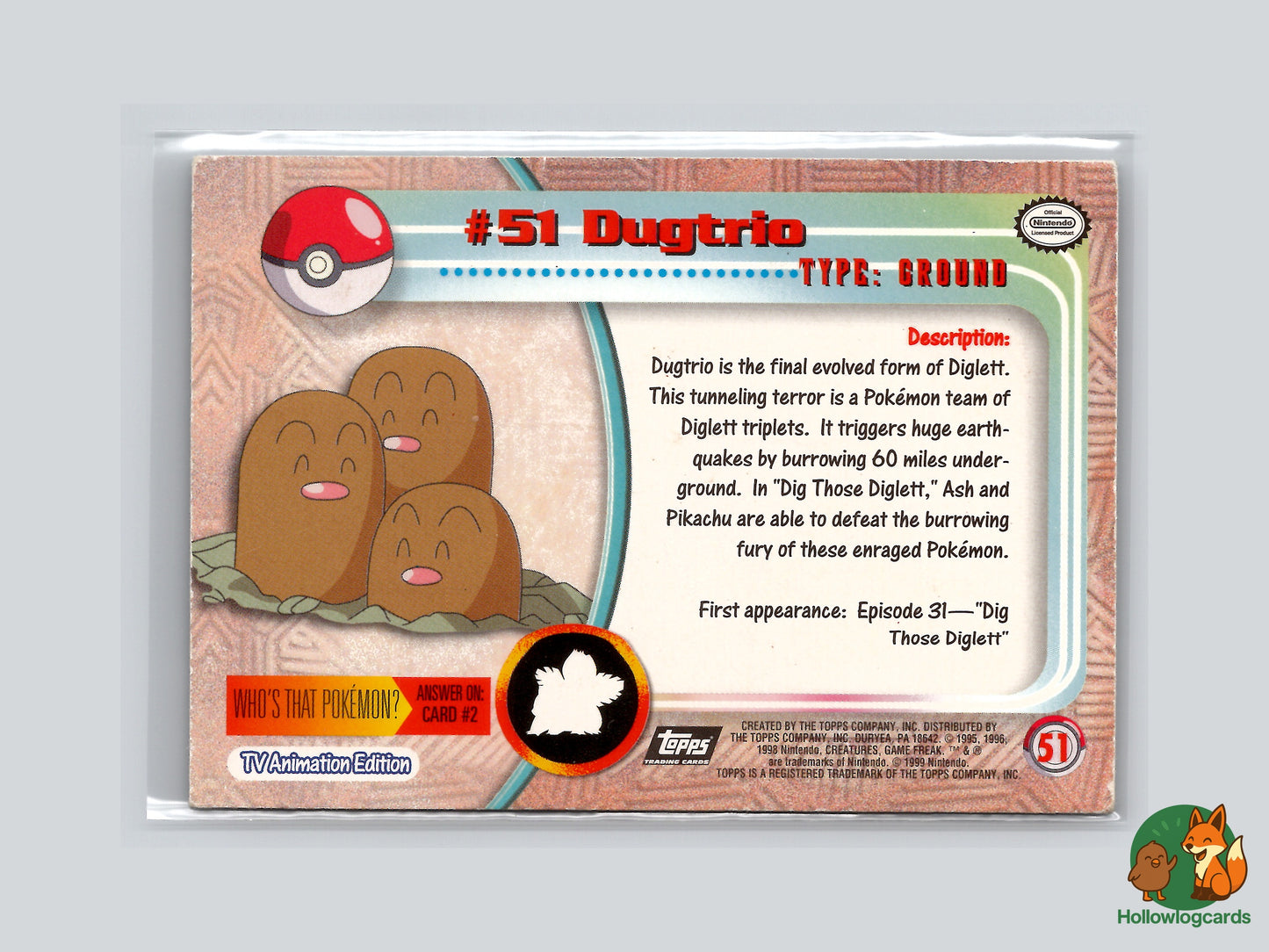 Dugtrio - #51 - Topps Chrome Holo