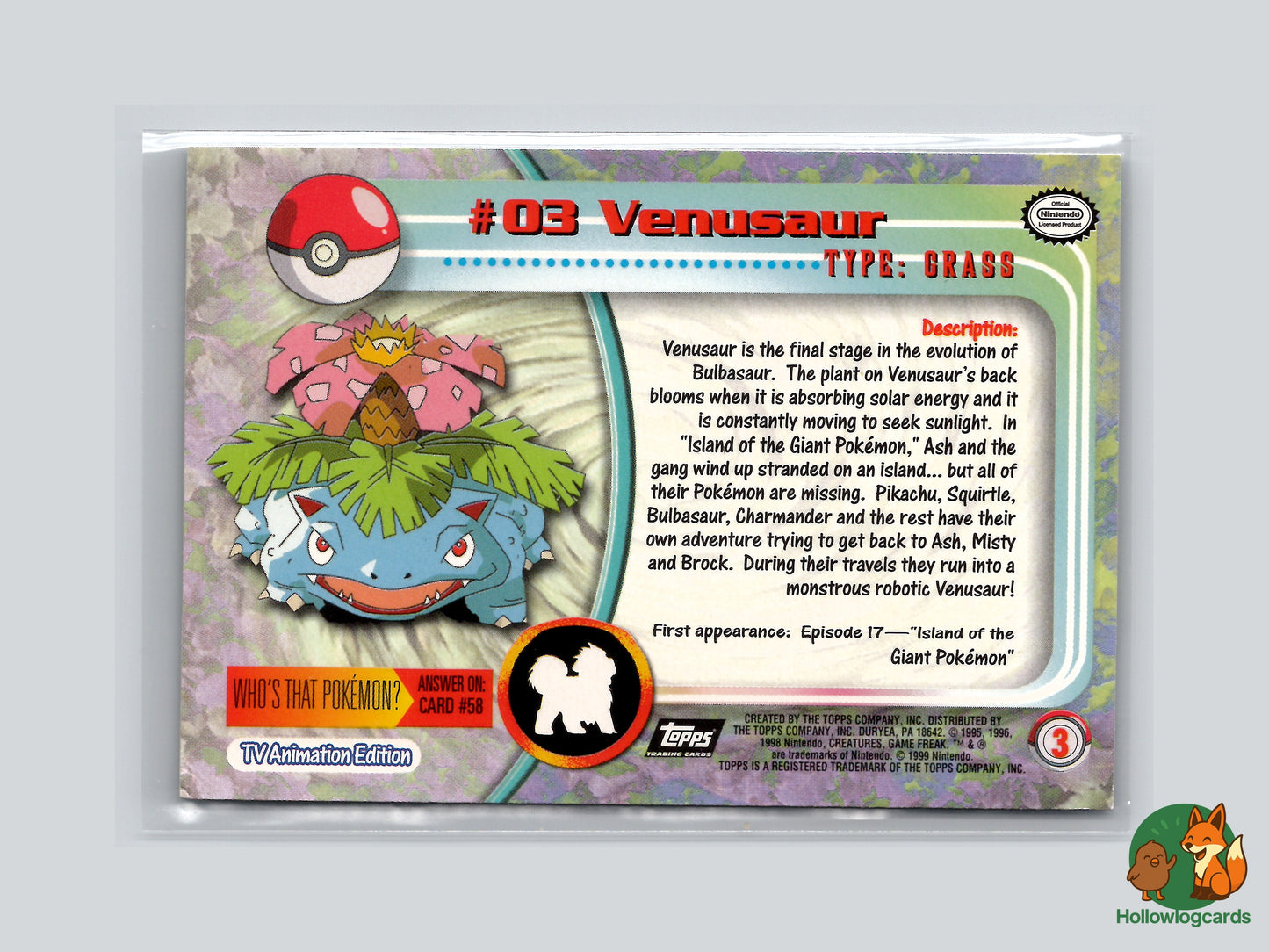 Venusaur - #03 - Topps Chrome Diamond Holo