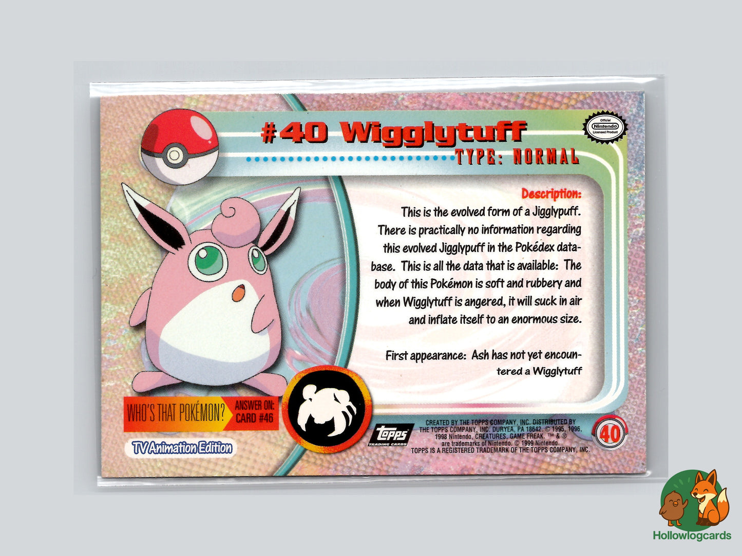 Wigglytuff - Diamond Glass Chrome Holo  - 40 - Topps