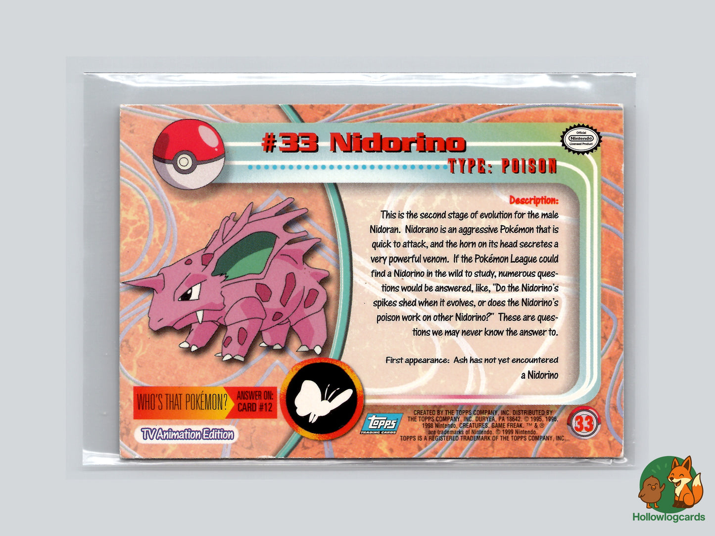 Nidorino - [33] - Holo chrome Topps