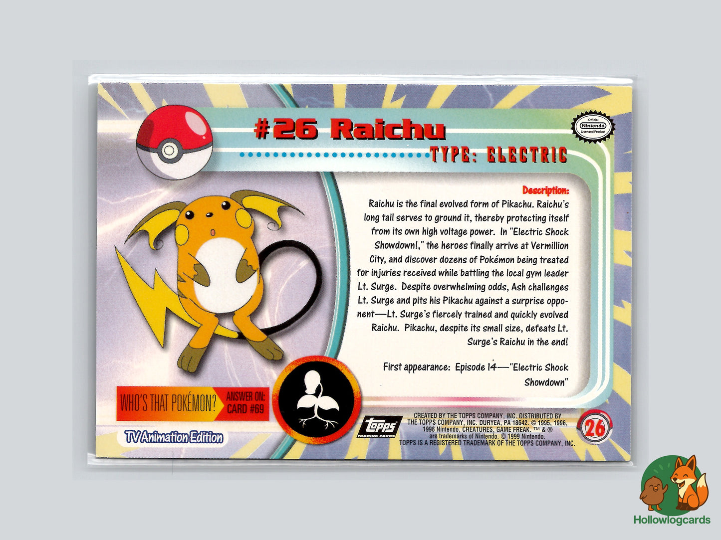 Raichu - #26 - Topps Chrome