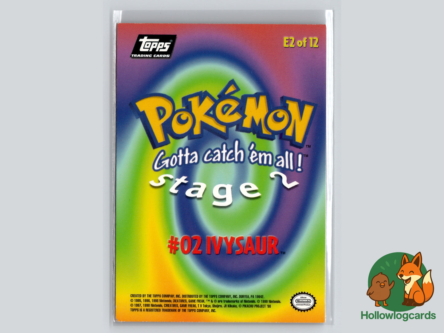Ivysaur #E2 - Movie - Topps - MISCUT Print Error