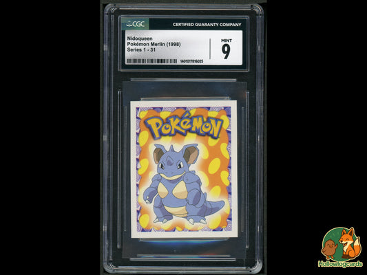 Graded Nidoqueen - Pokemon Merlin (1998) - Series 1 #31 - CGC Mint 9