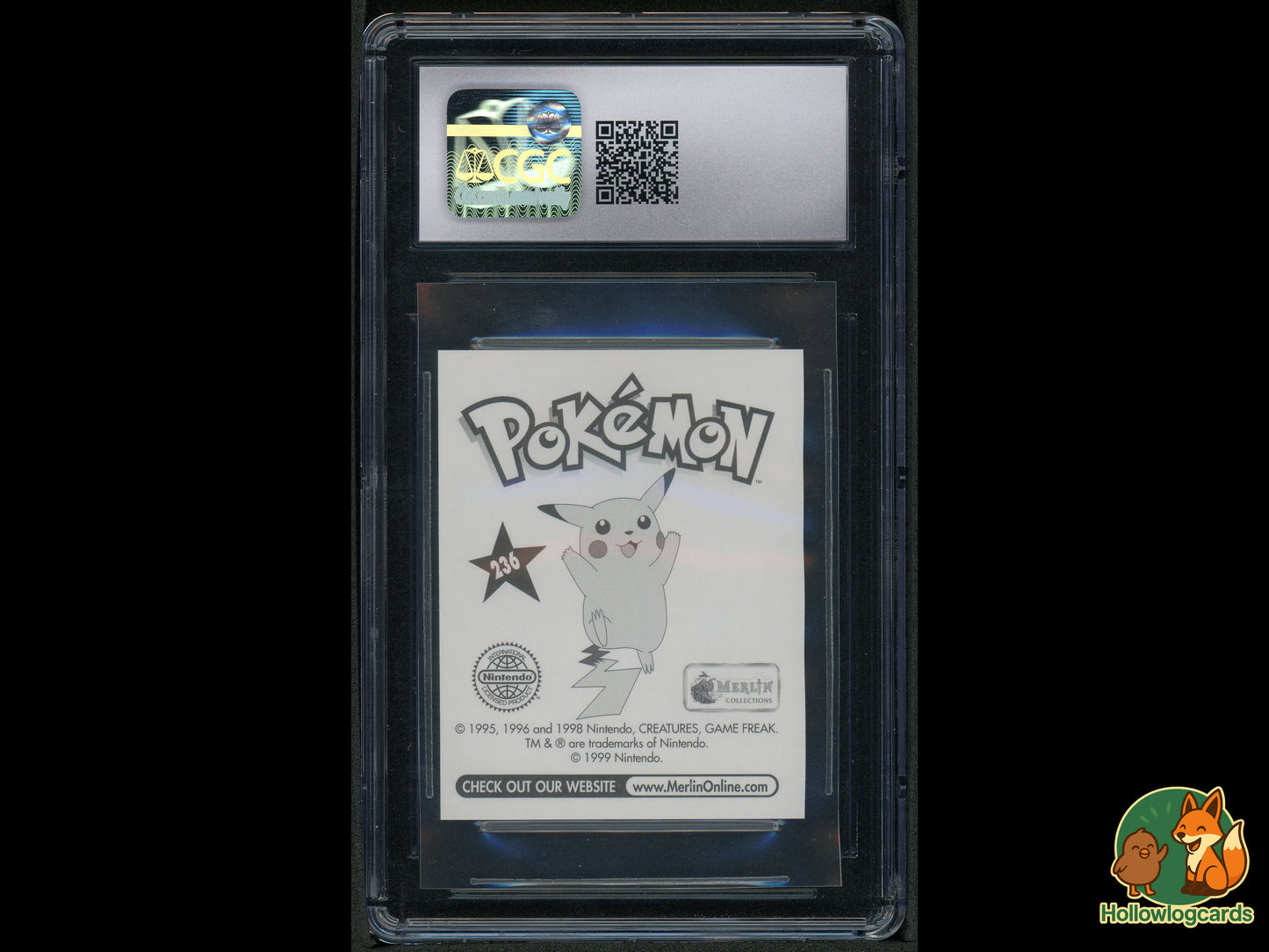 Graded Poliwrath - Pokemon Merlin (1998) - Series 1 #236 - CGC Mint 9