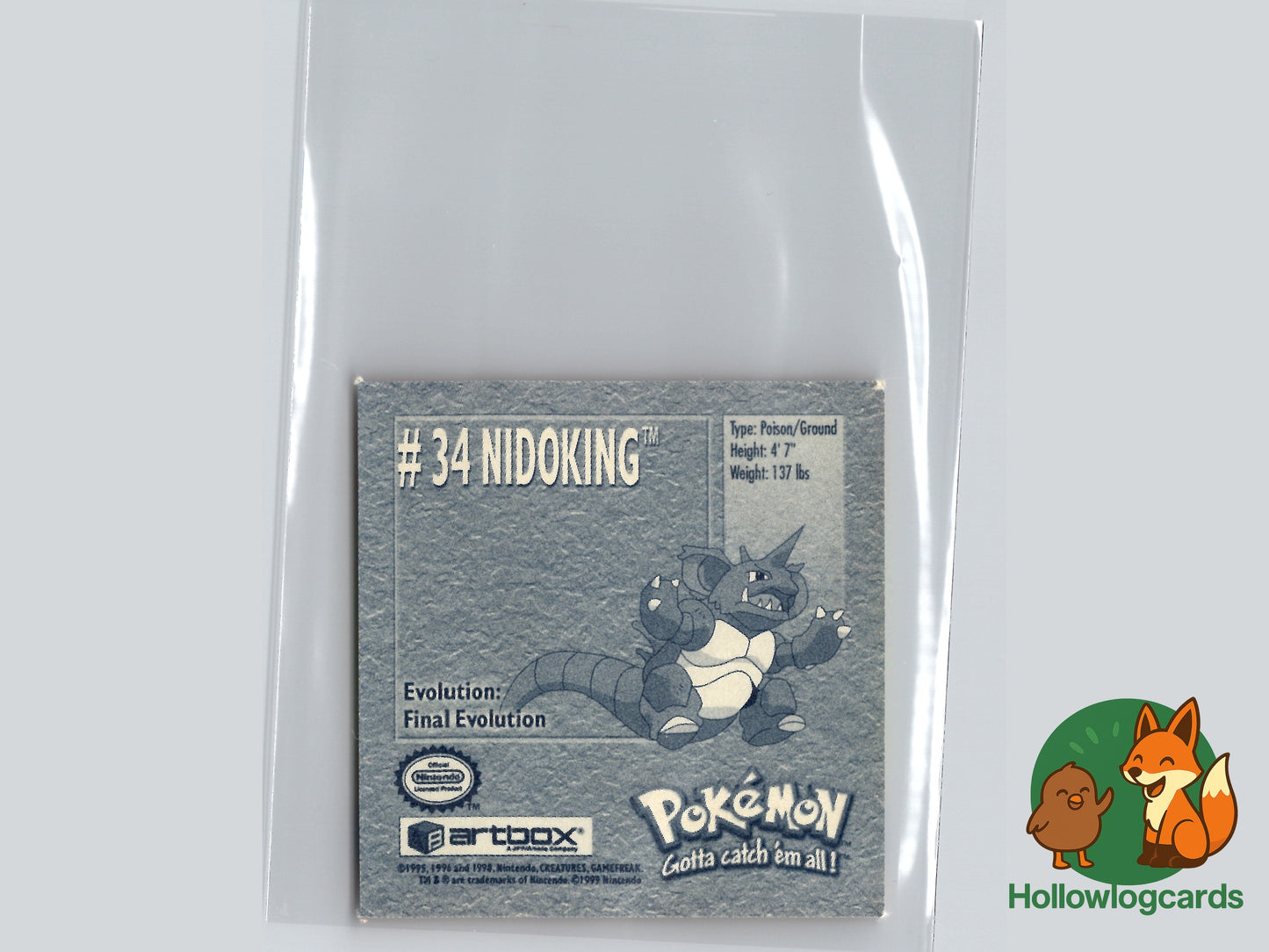 Nidoking - 34 - Artbox Sticker - Nintendo