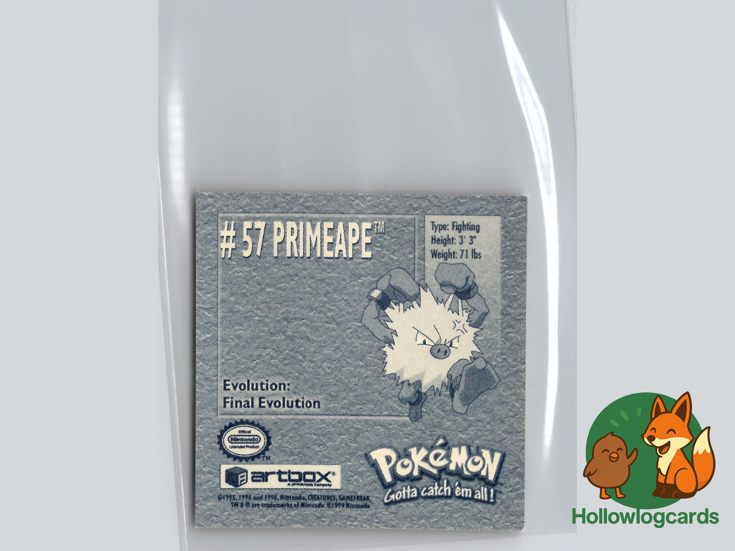 Primeape - 57 - Artbox Sticker - Nintendo