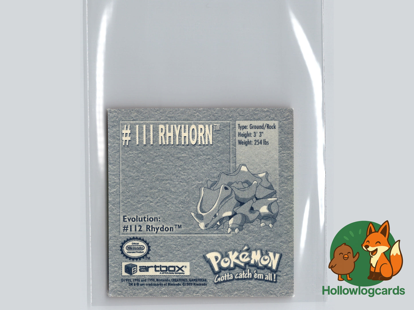 Rhyhorn - 111 - Artbox Sticker - Nintendo