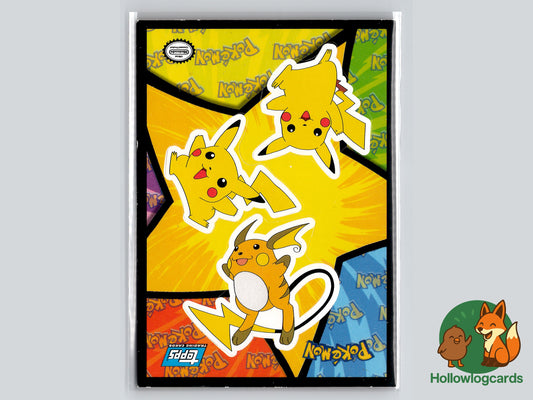 Pikachu/Raichu Sticker Card - Topps