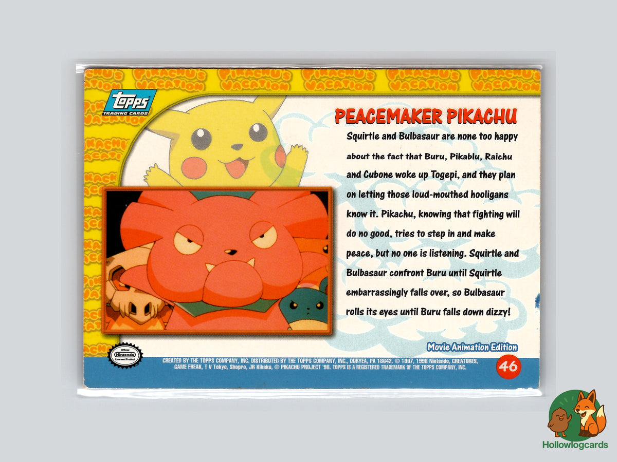 Peacemaker Pikachu [Squirtle Cubone]- #46 - Topps Pikachu’s Vacation ...