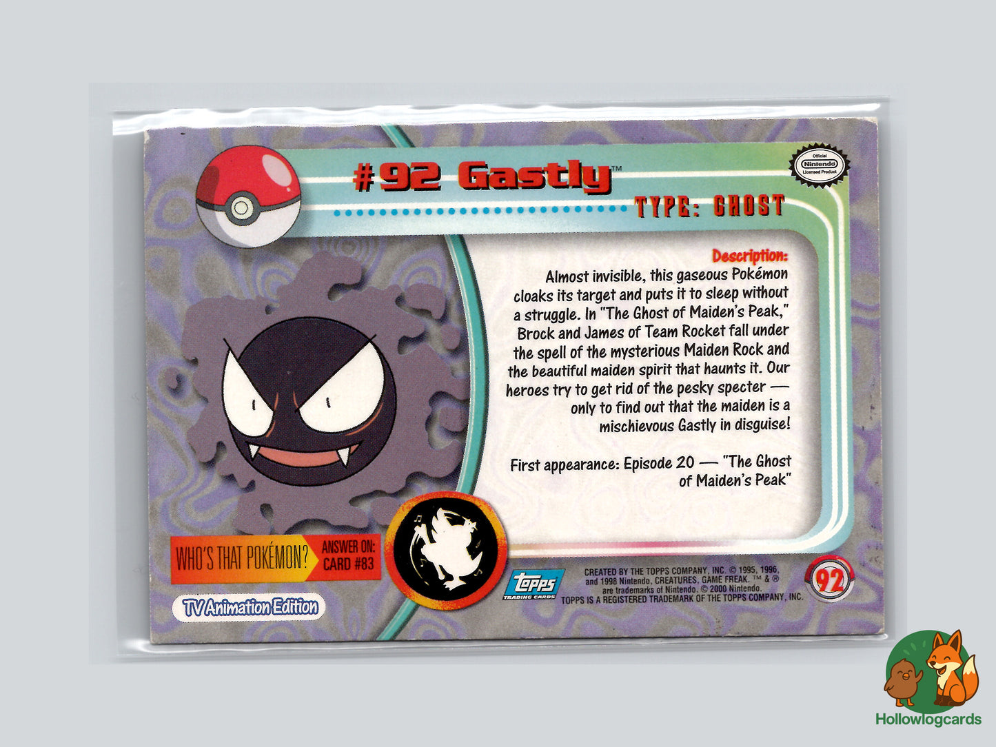Gastly - 92 - Topps