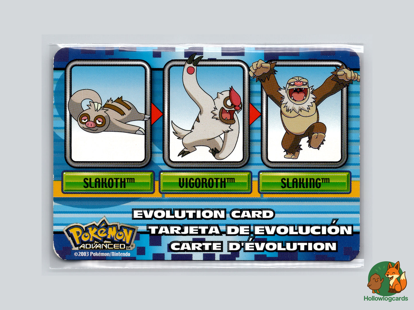 Slakoth / Vigoroth / Slaking - 2003 Pokémon Advanced Evolution Card