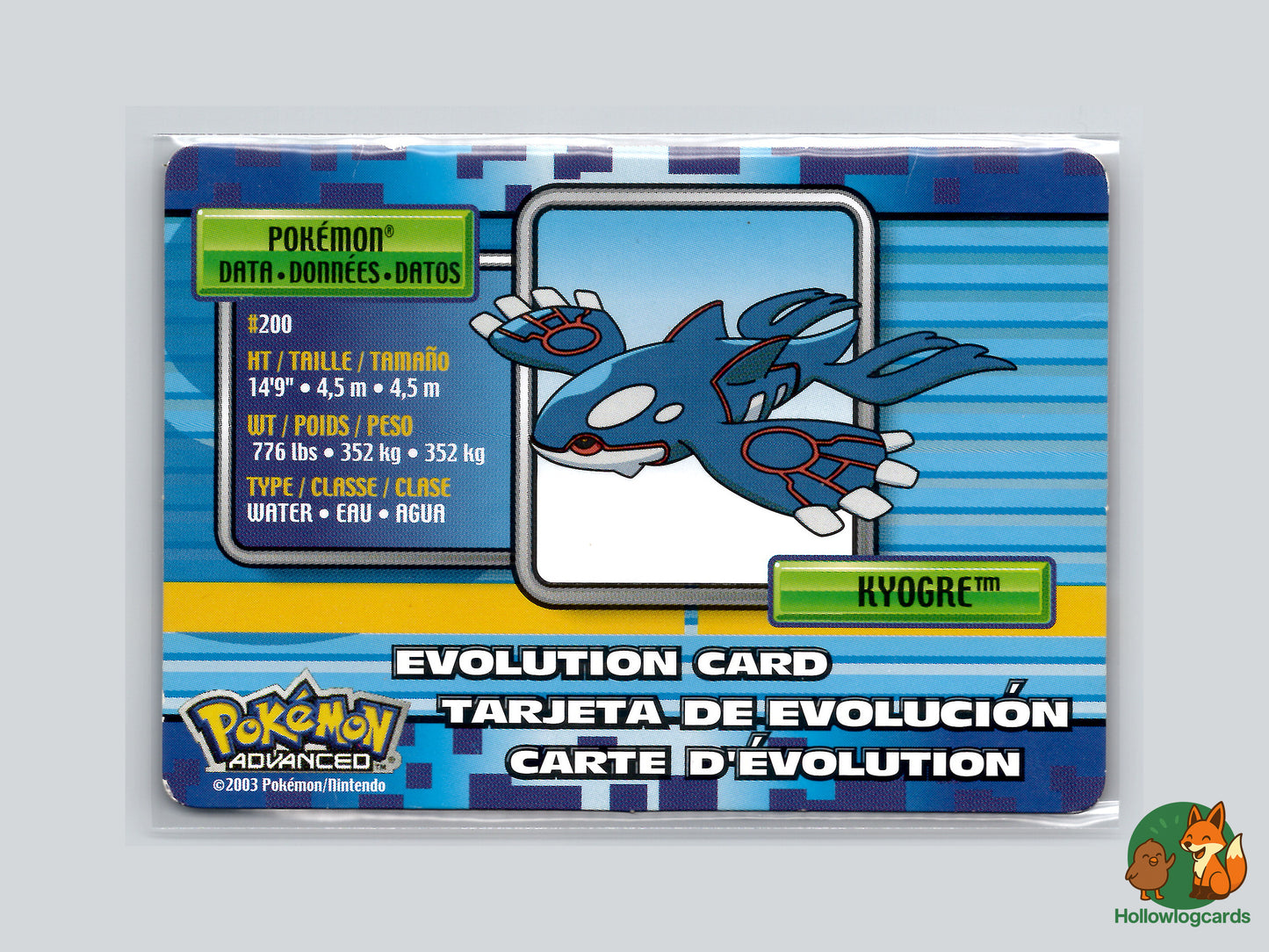 Kyogre - 2003 Pokémon Advanced Evolution Card - #200