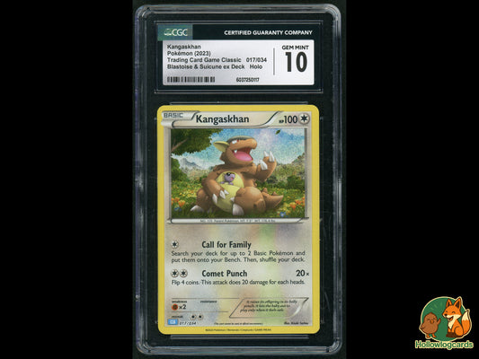 Graded Kangaskhan - Holo -Blastoise & Suicune ex Deck 017/034 - Sohfu CGC 10