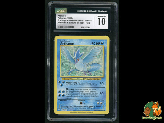 Graded Articuno - Holo -Blastoise & Suicune ex Deck 009/034 - Arita CGC 10