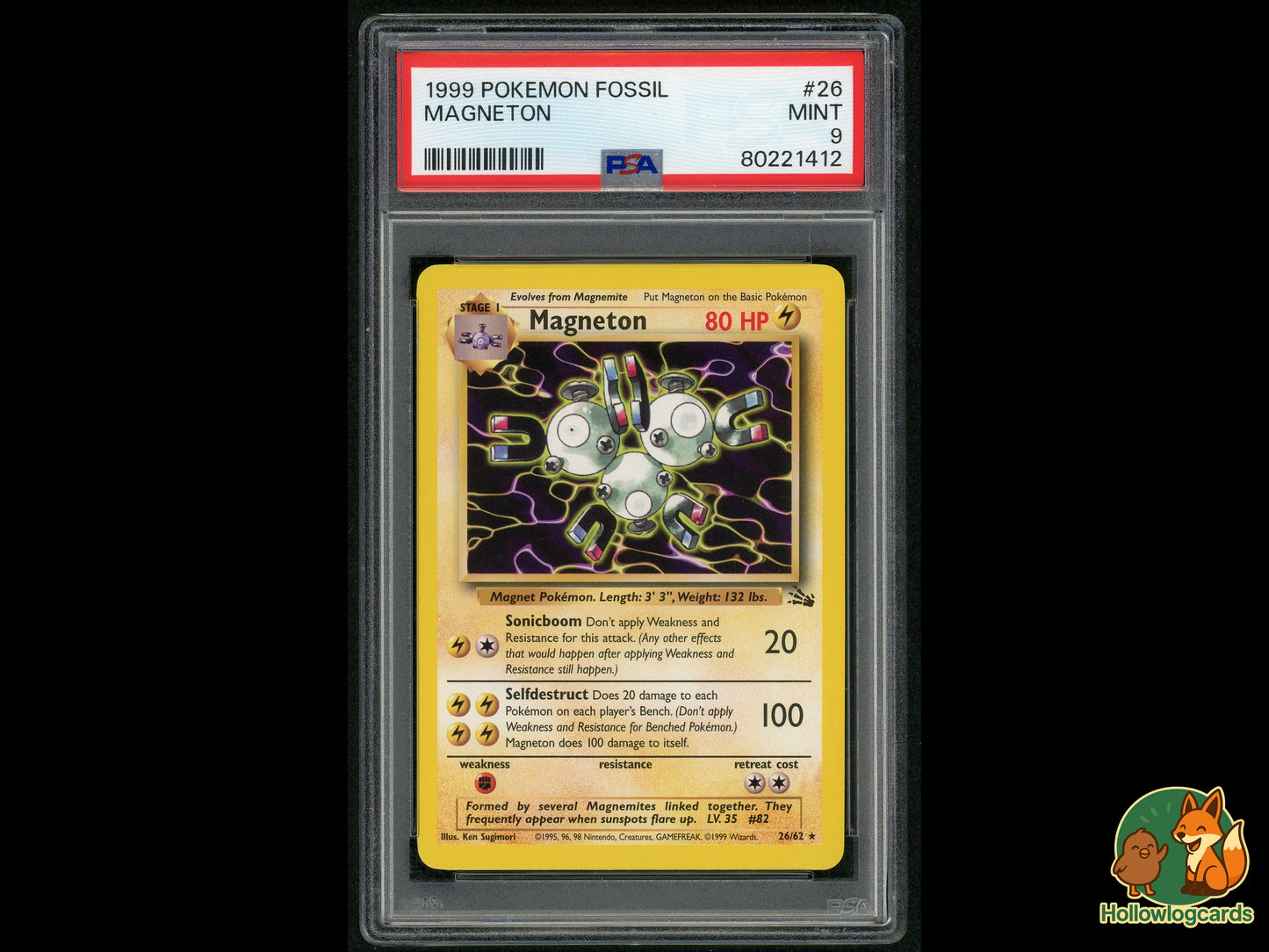 Graded Magneton - Fossil 26/62 - WOTC - Sugimori PSA 9