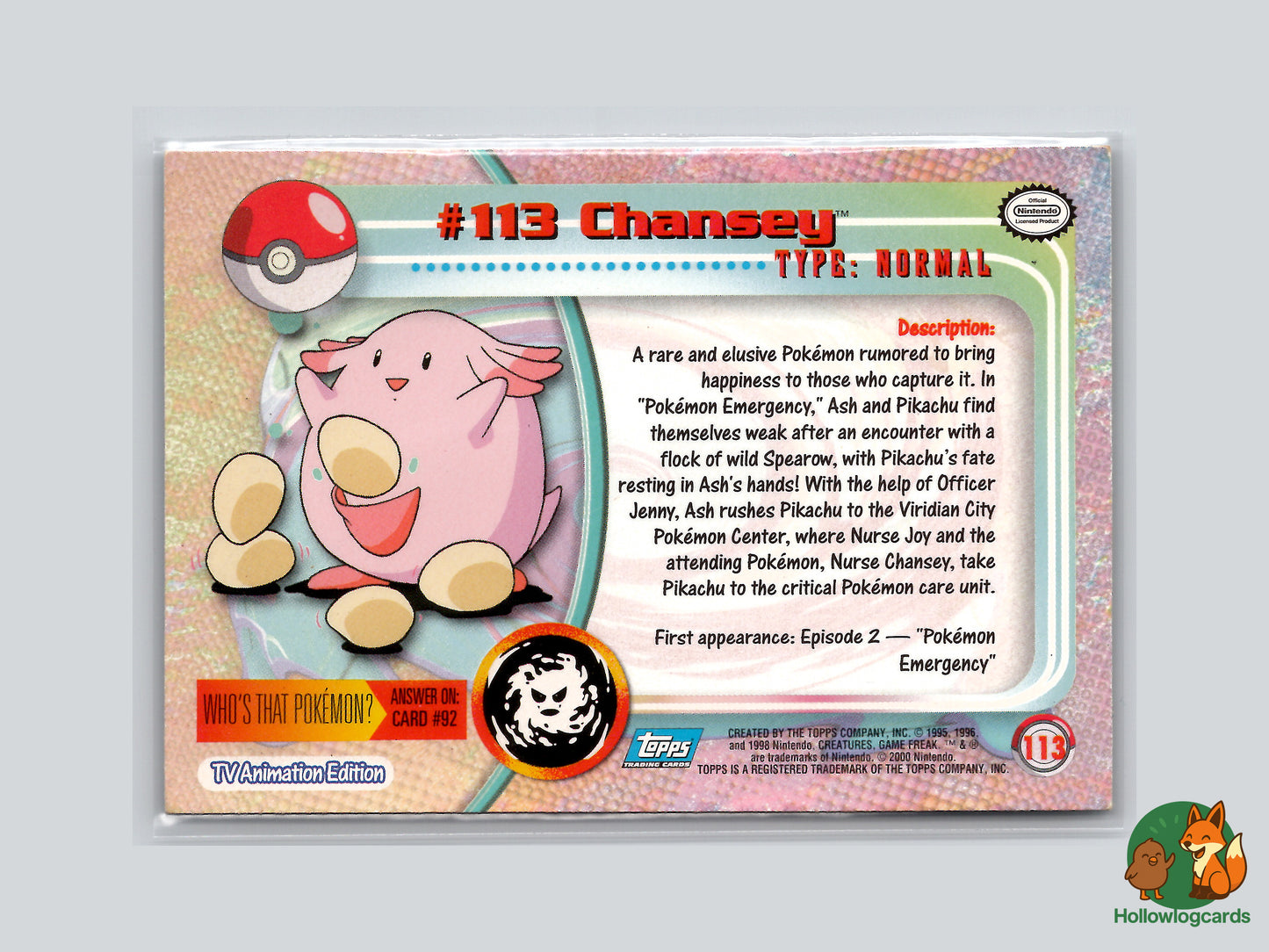 Chansey - 113 - Topps Chrome