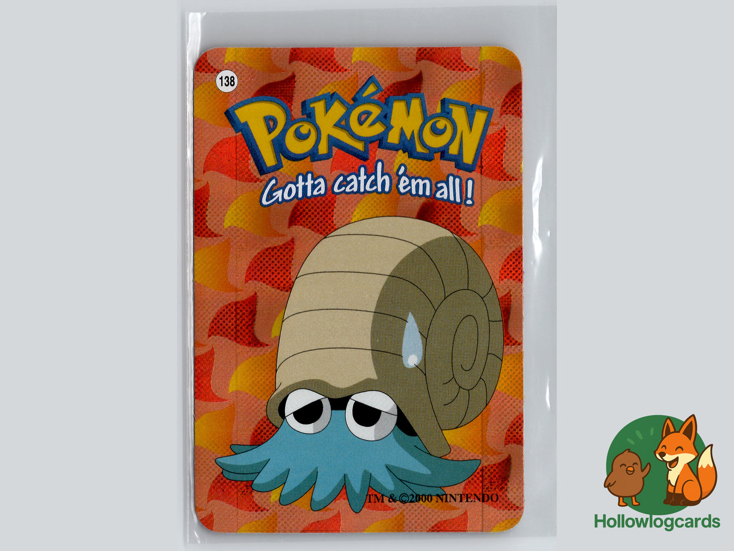 Omanyte #138 - Jap Vending - Holo Prism Sticker