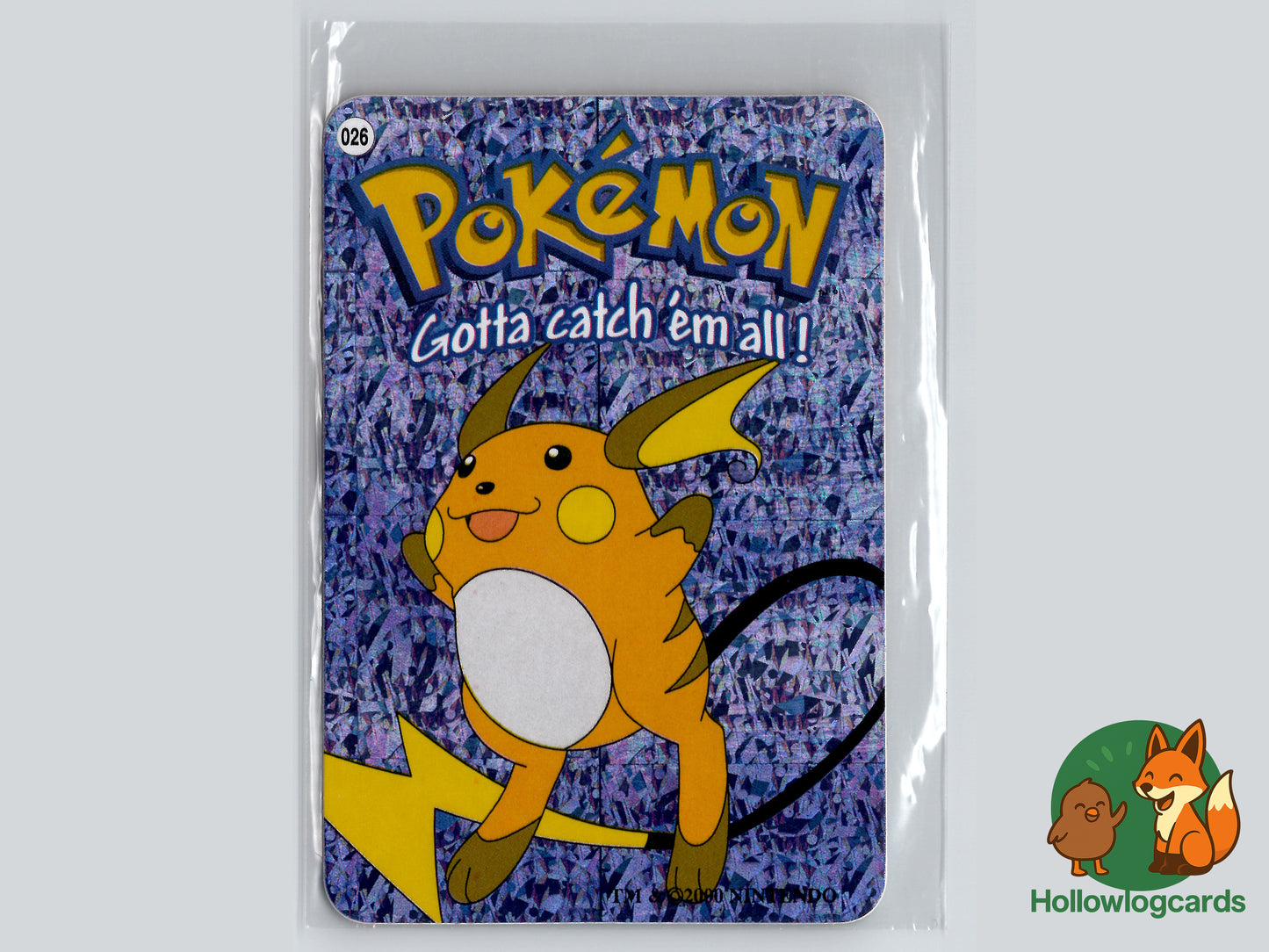Raichu #026 - Jap Vending - Holo Prism Sticker