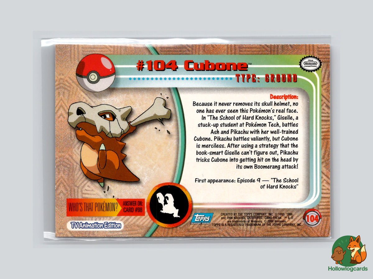 Cubone #104 - Topps – Hollowlogcards