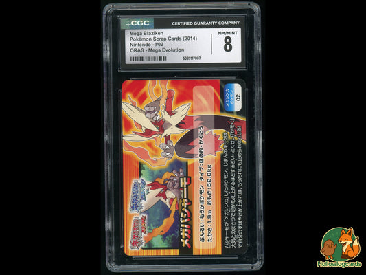 Graded Mega Blaziken (02) Pokemon Scrap - CGC 8