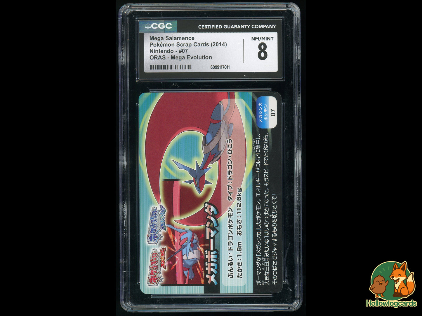 Graded Mega Salamence (07) Pokemon Scrap - CGC 8