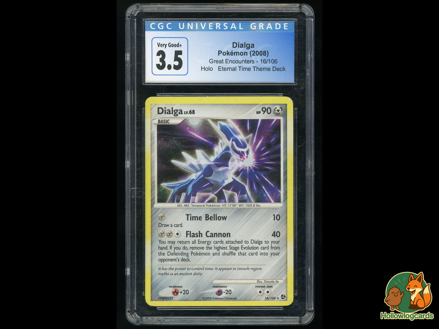 Graded Dialga (16/106) - Great Encounters - CGC 3.5
