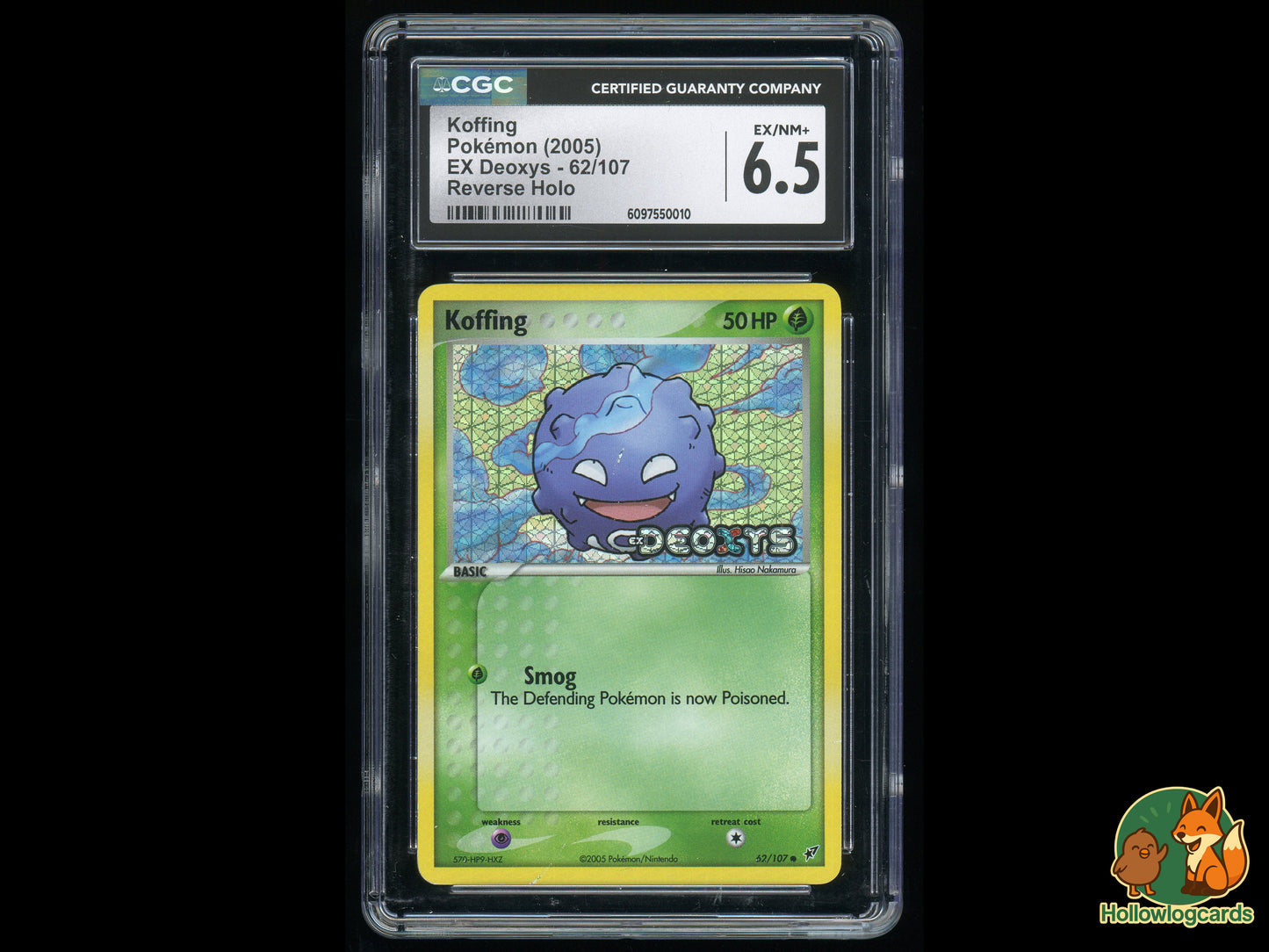 Graded Koffing (62/107) EX Deoxys - CGC 6.5