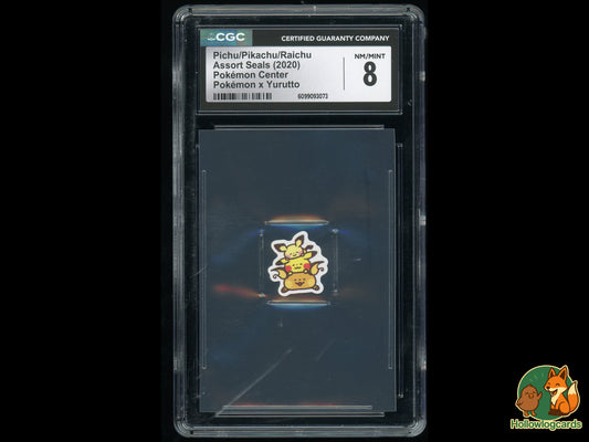 Graded Pichu/ Pikachu / Raichu - Pokemon Center Seals - CGC 8