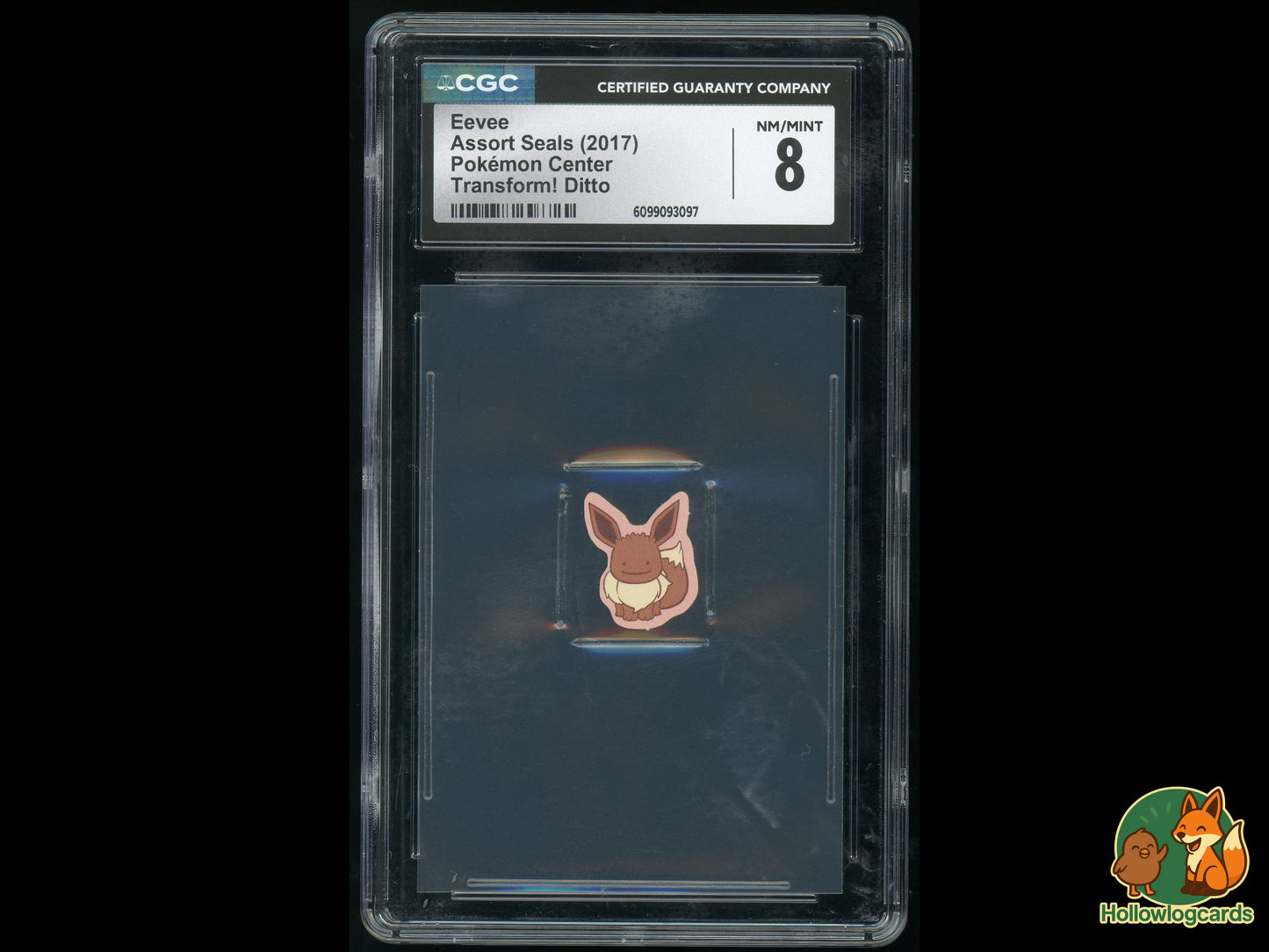 Graded Eevee [Ditto] Pokemon Center Seals - CGC 8
