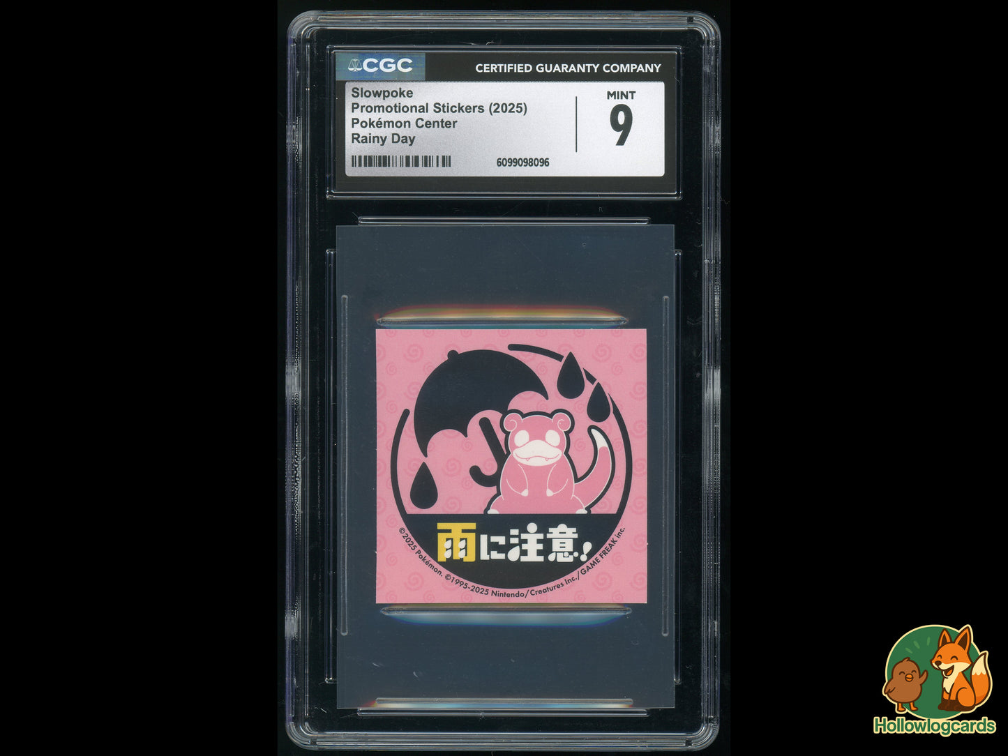 Graded Slowpoke (Rainy Day) Pokemon Center Promotional Sticker - CGC 9