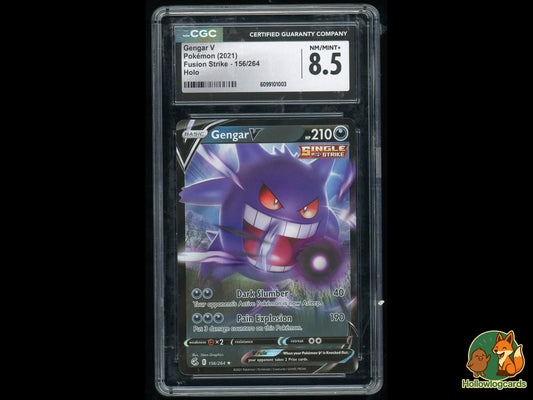Graded Gengar V (156/264) Fusion Strike - CGC 8.5
