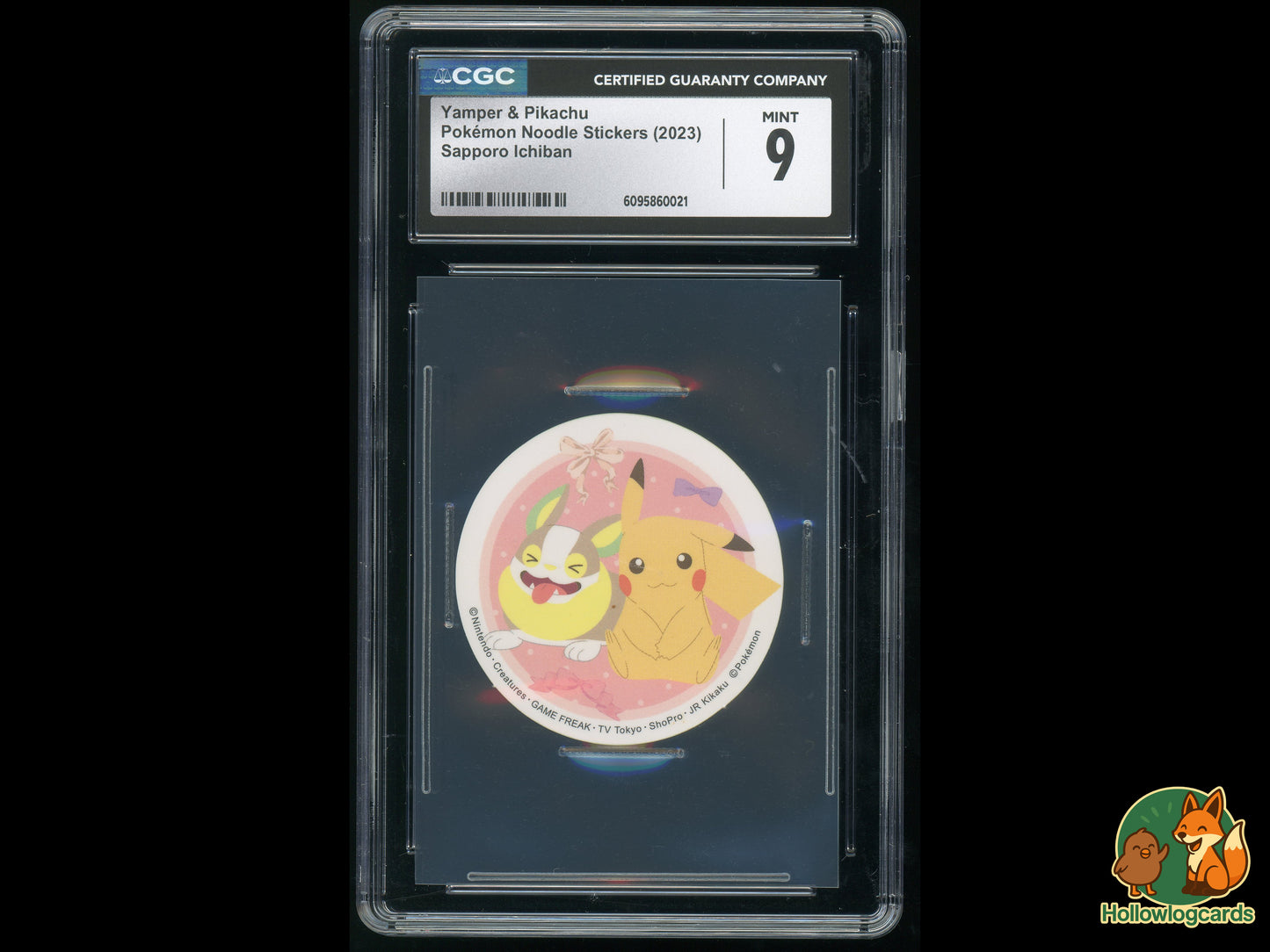 Graded Yamper & Pikachu - Pokemon Noodle Stickers - CGC 9